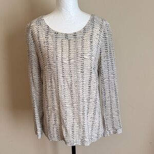 Vineyard Vines Silk Cotton Blend Reptile Print Blouse size 6